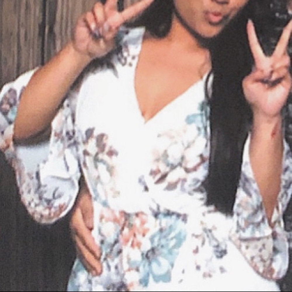 White Floral Romper
